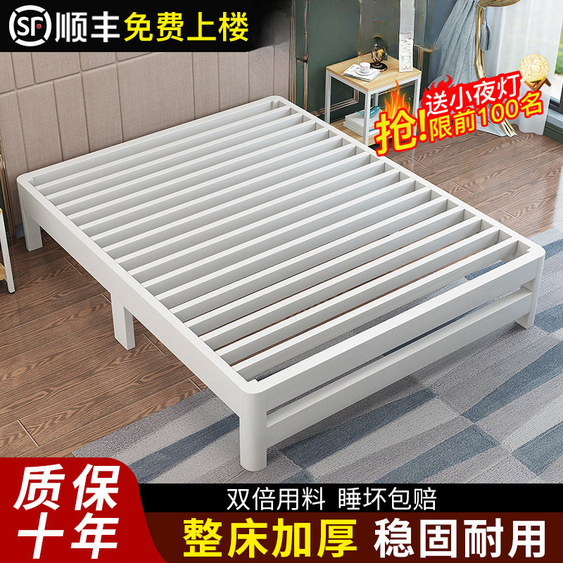 铁艺床1.8米轻奢现代简约双人铁架床宿舍1.5米欧式单人床加厚加固