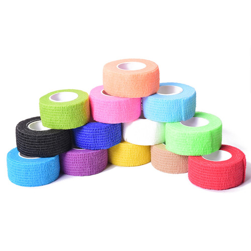 Pet self-adhesive bandage solid color wristband non-woven sports protective bandage fixed basketball badminton bandage protection