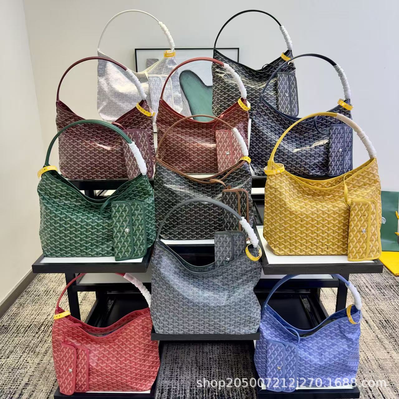 Goyard Bohème Hobo çanta, ziyilli naxışlı, 42x15x27 sm
