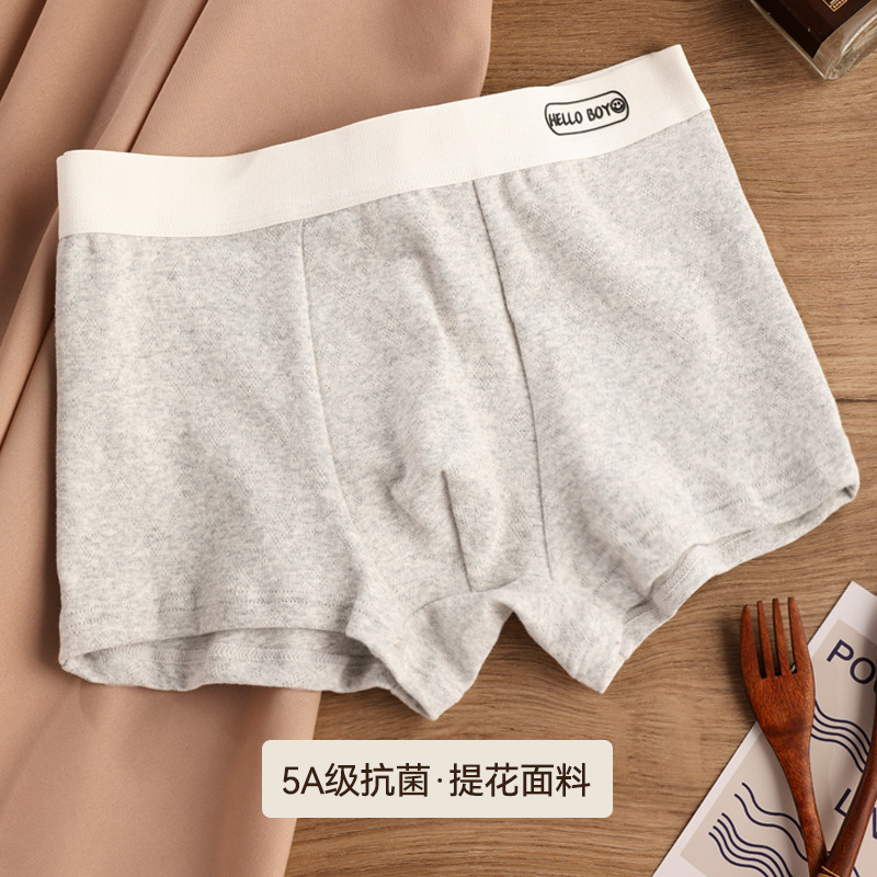 Calzoncillos bóxer de algodón para hombres pantalones bóxer antibacterianos y transpirables para jóvenes deportes verano ropa interior delgada para niños