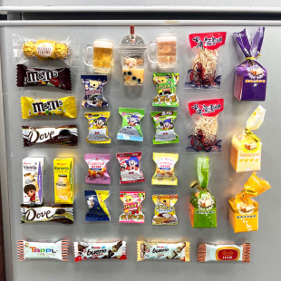 [Fridge magnet] cute M Bean golden sand chocolate lovely puff candy bear biscuit magnet refrigerator magnet