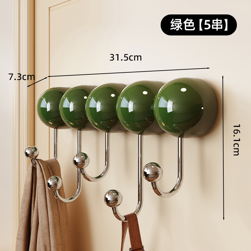 吸盤列フック、パンチなし、強力な耐荷重、バスルーム、寝室、ドアの後ろの洋服ラック、キッチン粘着フック、帽子収納|undefined