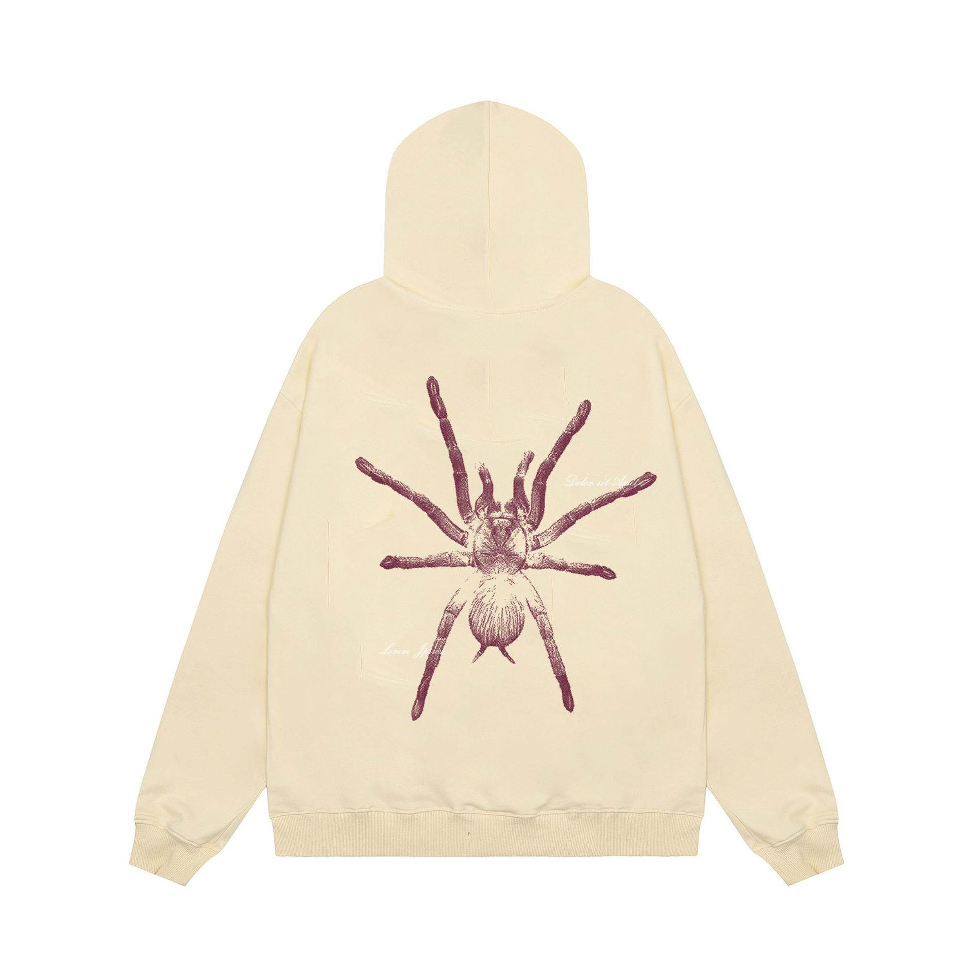 American retro calle araña impreso HOODIE hombres ins marca de moda hip hop suelta BF pesado con capucha top