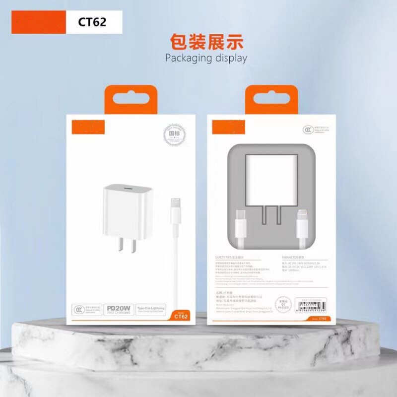 Wholesale PD20w charger for Apple 14iPhone13 mobile phone charger fast charge CT06