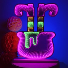 跨境新款万圣节隧道灯led氛围灯装饰深渊镜鬼屋酒吧派对3D发光灯