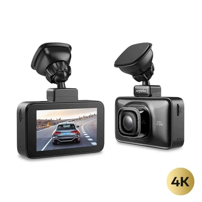 Cross-border arpha dashcam D22 with dual front and rear 4K cameras, touch screen, voice control, GPS tracking, and Wi-Fi