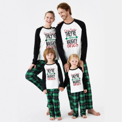 ヨーロッパとアメリカのebay新しいクリスマスレタープリント親子ウェアクリスマスファミリーウェアホームウェアセット