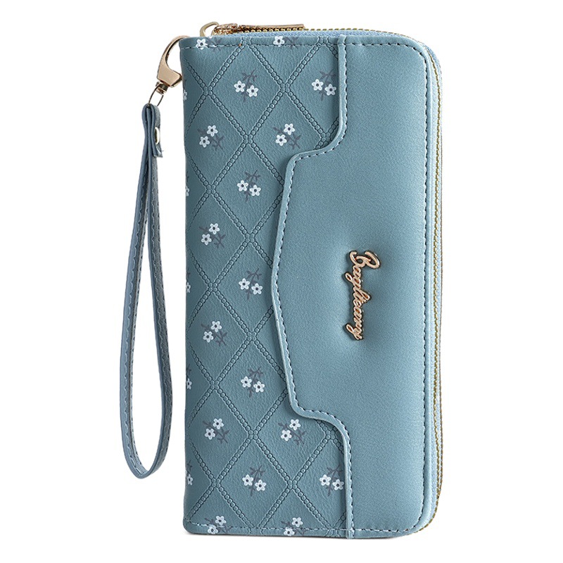Wallet Girls Long New Korean Style Simple Splicing Clutch Bag Wallet Coin Purse Card Holder Women's High-End Sense