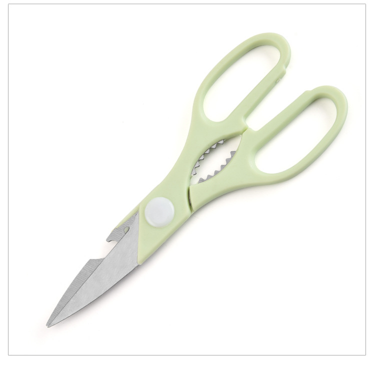 厂家批发 不锈钢多功能厨房剪 可开瓶夹核桃多用剪刀 9140厨房剪详情11