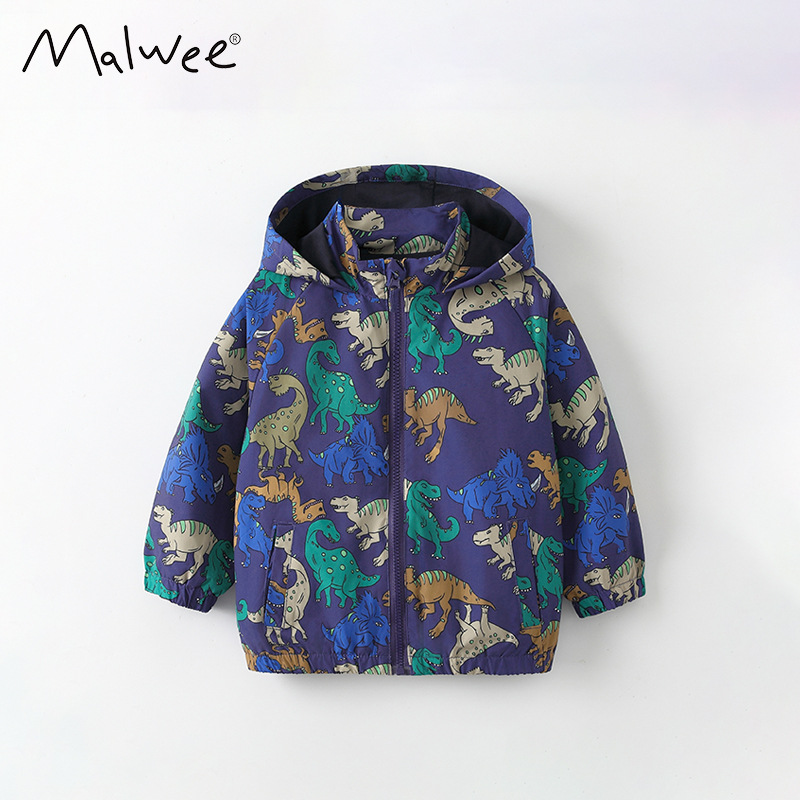 Malwee transfronterizo chaqueta de niño otoño y invierno nuevo estilo europeo y americano chaqueta de cremallera con capuz para niños chaqueta de abrigo para niños
