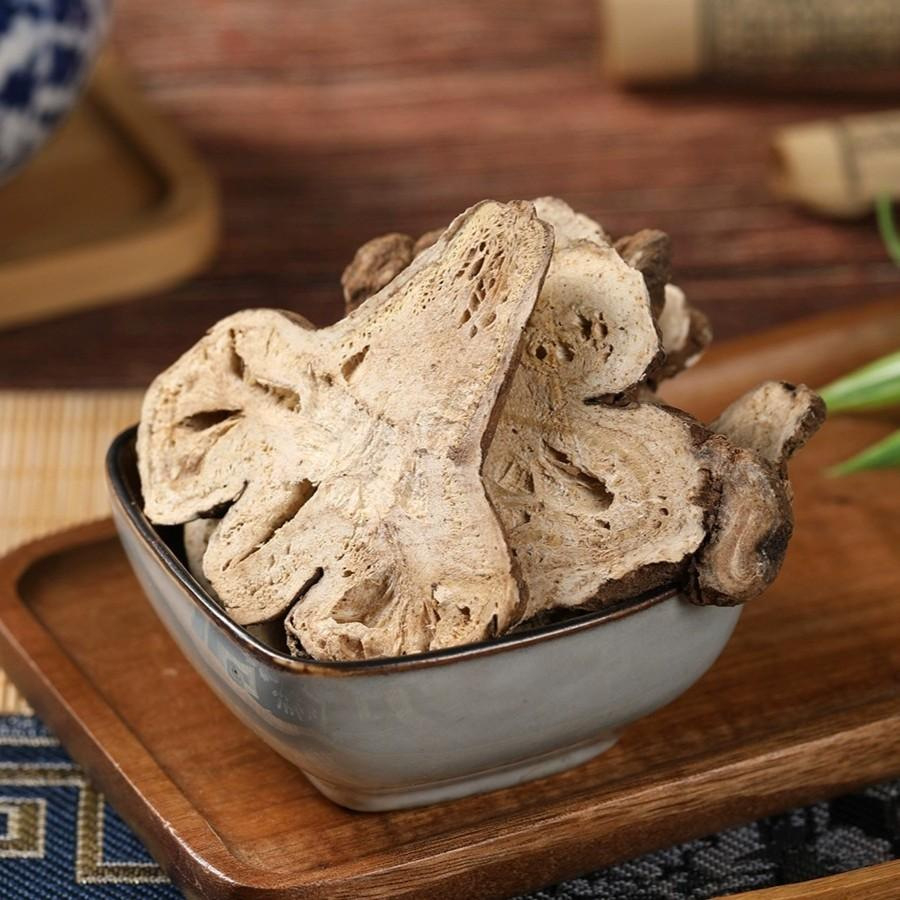 White Atractylodes Rhizome Bai Zhu Sliced Dried Herb 500g for Decoction and Tea quality and texture