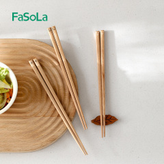 FaSoLa子供箸家庭用高級ケヤキ箸一人箸日本式かわいい分食原木箸