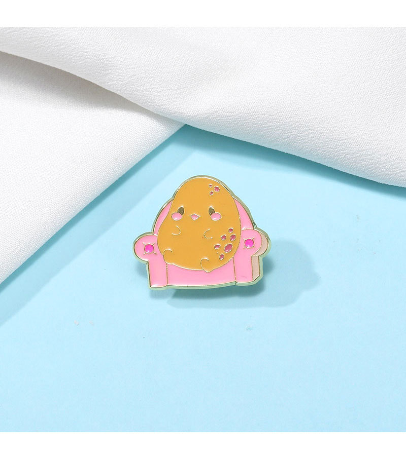 Casual, Daily Occasion Cartoon Style Cute Pin Potatoes Alloy Enamel Unisex Brooches