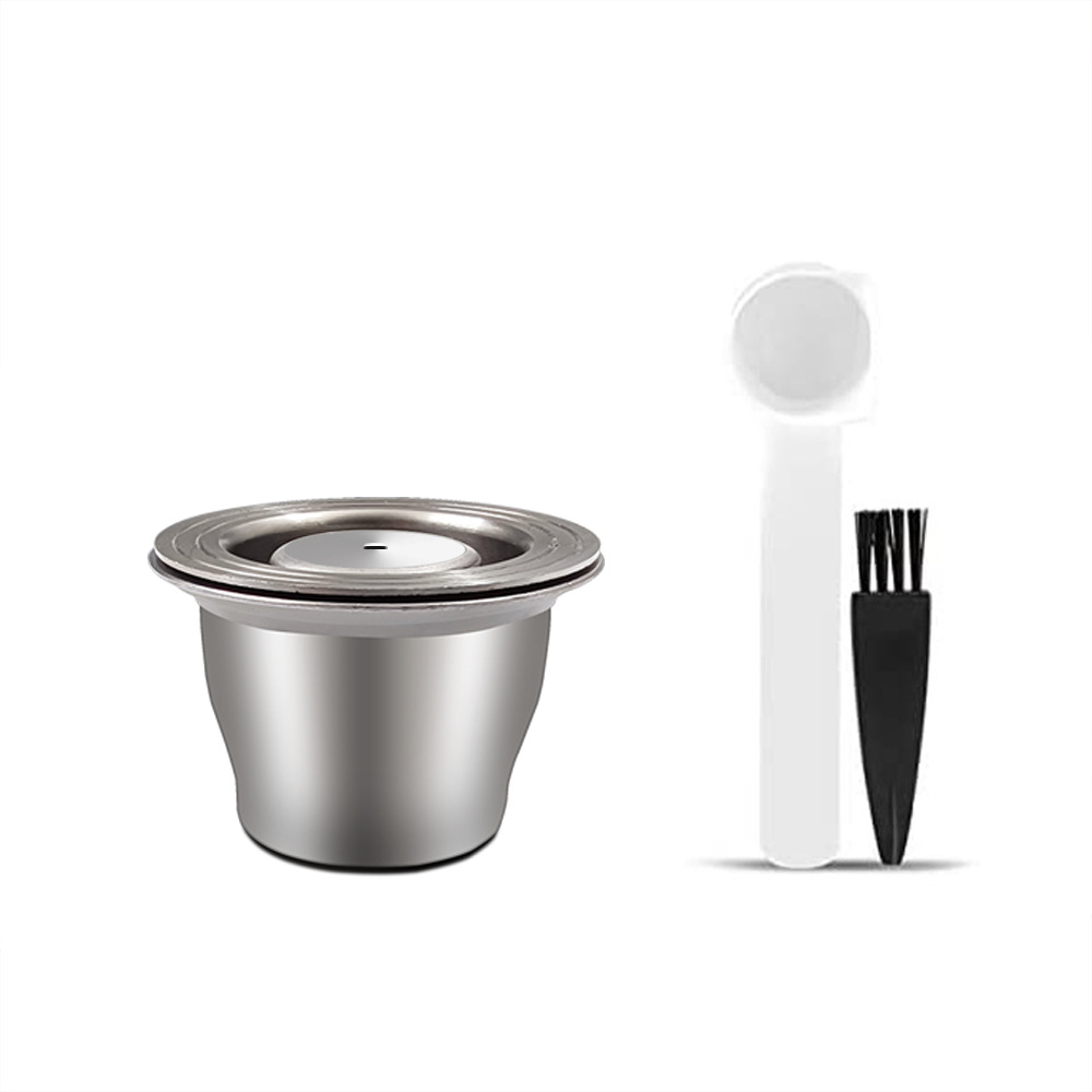 Nestle Nespresso Cápsula de café Shell filtro reutilizable con creativo cuchara de acero inoxidable martillo