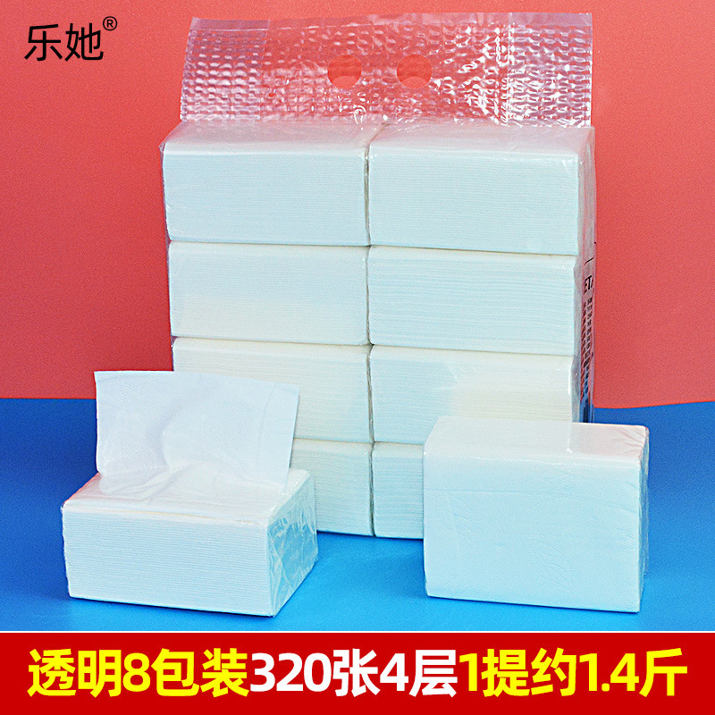 White Tissue Paper in Transparent Packaging for Catering, Commercial and Household Use, Affordable Pack of Hand Wipes, Napkins, Facial Tissues, Toilet Paper