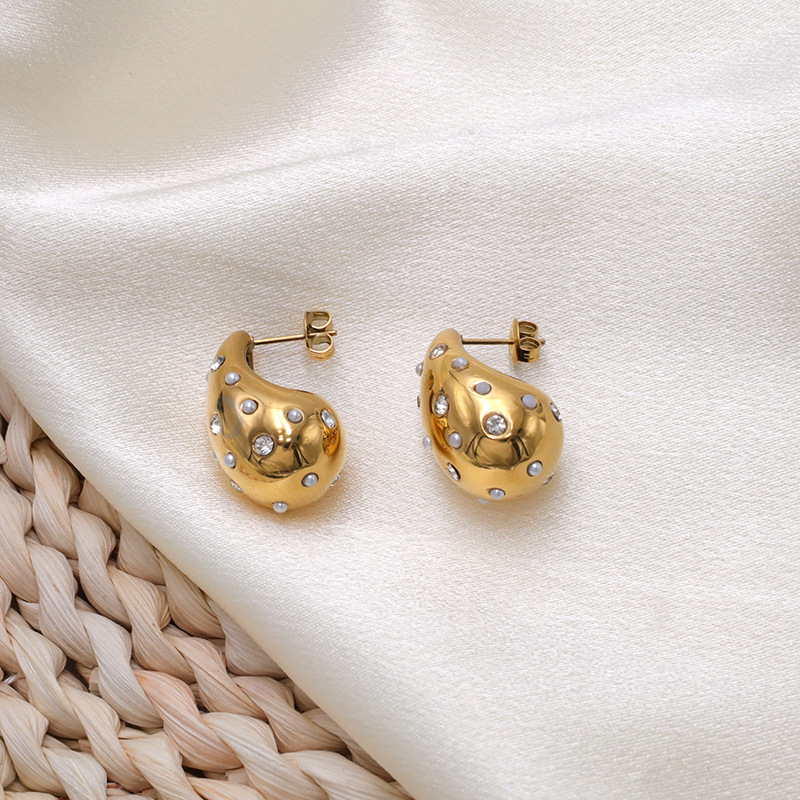 design golden water drop-shaped