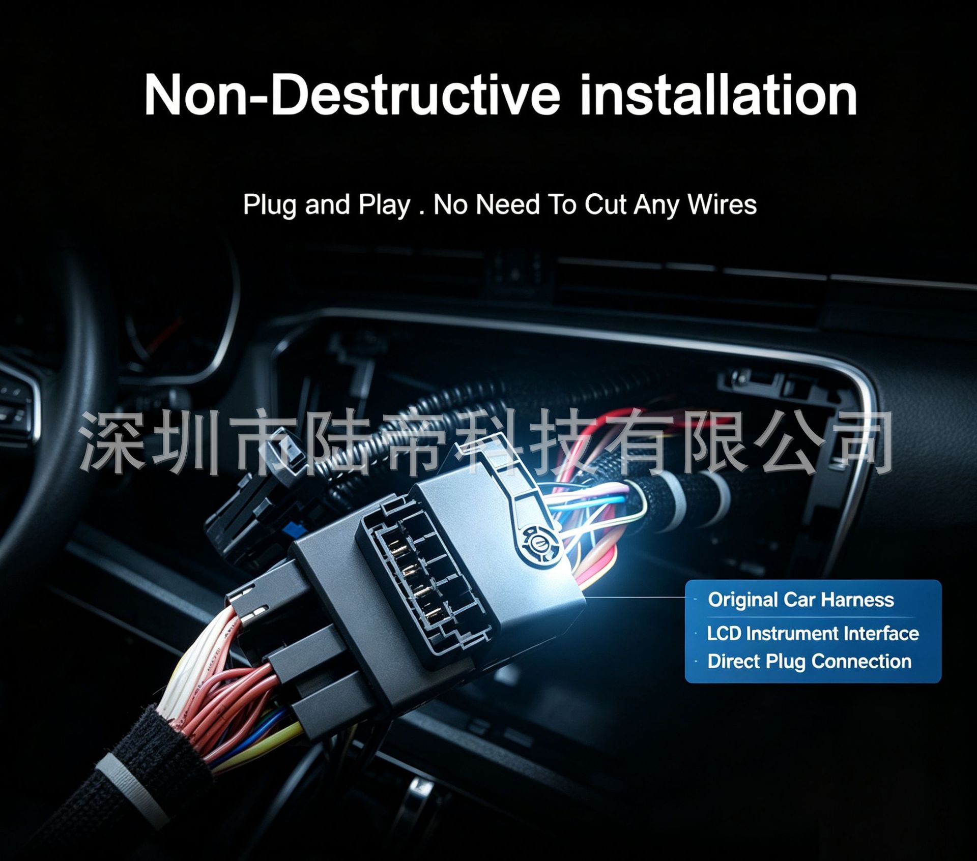 Suitable for Jeep Wrangler Jl2018-2023 Full Lcd Dashboard, Non-Destructive Direct Plug-In Multi-Function Lcd Instrument