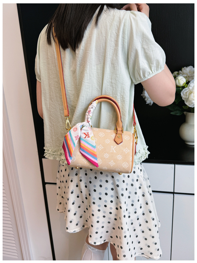 Neuer Stil Boston Bedruckte Kissentasche für Damen Vielseitige Einzel-Schulter Crossbody-Tasche Weiche PU-Leder Damenhandtasche für den Täglichen Gebrauch – Detail 11