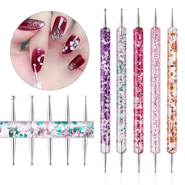 Cross-border double-headed nail art rhinestone applicator, glitter applicator, dotting tool, bead applicator, handcrafted rhinestone setting and application pen, nail art tool