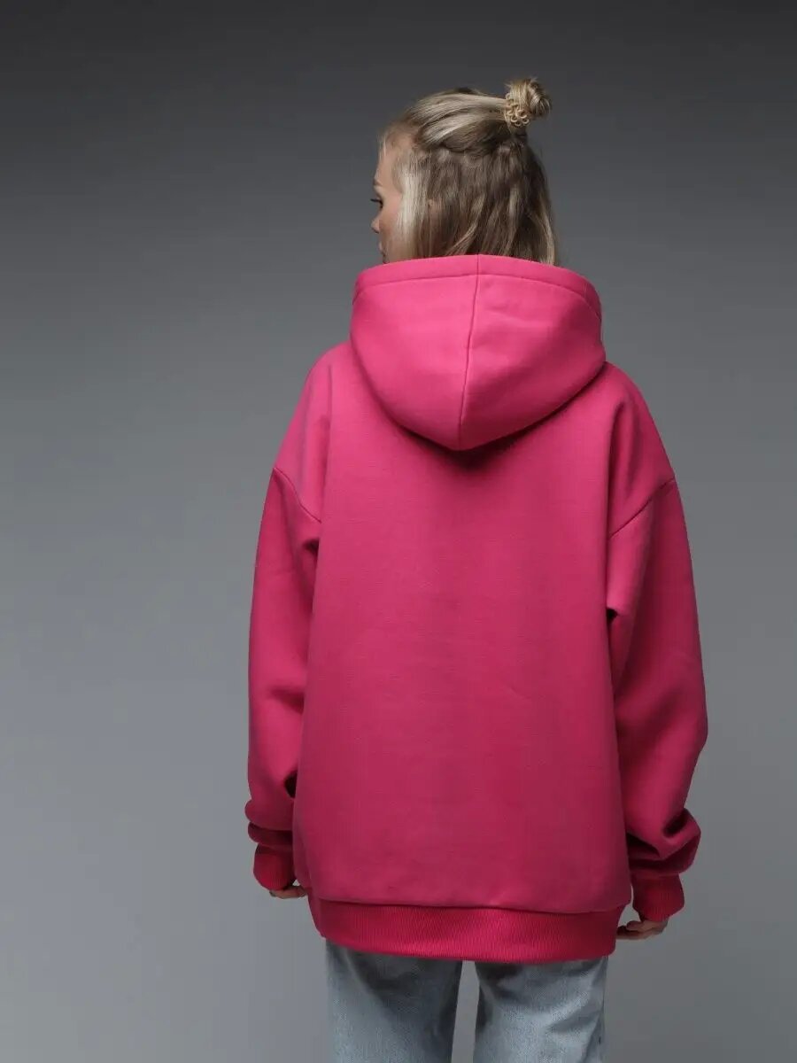 Women's Oversized Hooded Sweatshirt With Pockets And Long Sleeves_voghion.com