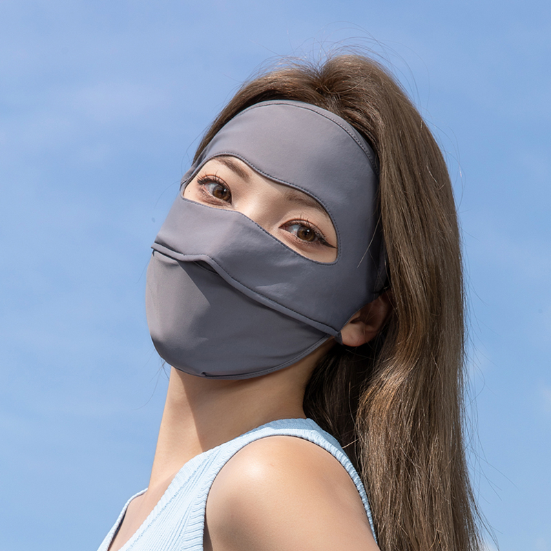 Full Face Sun Mask Women's Summer UV Protection Ice Silk Face Gini Driving Sun Mask Face Protection Face Mask