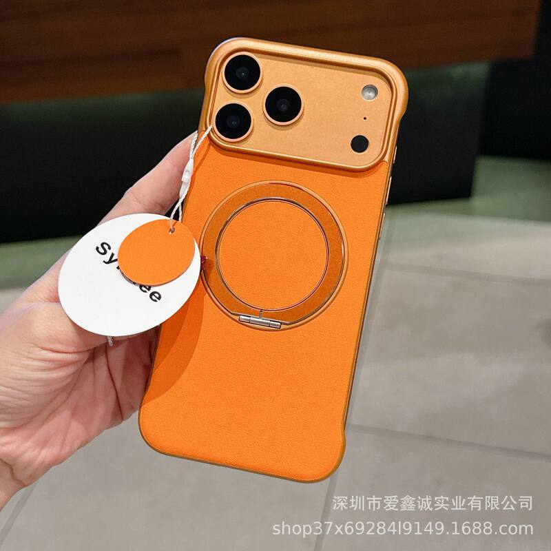 Suitable for Iphone17Promax Rotating Stand Mobile Phone Case 360-Degree Magnetic Zero-Sense Frame Stand 15 16 Suitable for Iphone17Promax Rotating Stand Mobile Phone Case 360-Degree Magnetic Zero-Sense Frame Stand 15 16