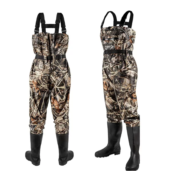 Source Factory Cross-Border Nylon Waterproof Fishing Pants Safety Camouflage Fishing Waterproof Pants One-Piece Wetsuit