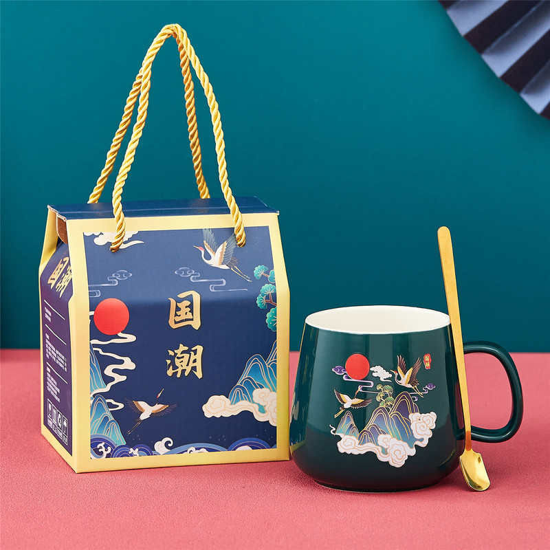 大吉大利陶瓷叠叠杯礼盒套装创意高颜值水杯马克杯小礼品批发杯子|undefined