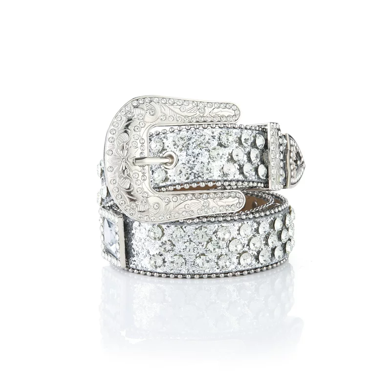 Новая декоративная женская поясница женской Rhinestone модная универсальная Rhinestone полный алмазной обшивкой PU широкий кристалл пояс с бриллиантами