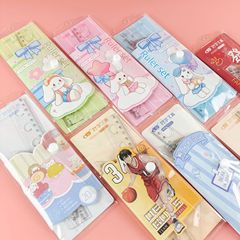 Student ruler 4-piece set exam stationery cartoon set ruler drawing ruler triangle plate protractor ruler wholesale