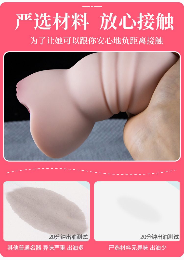 Jiuai Men’s Manual Masturbation Cup Realistic Vaginal Buttocks Mold TPE Flesh — detail image 11