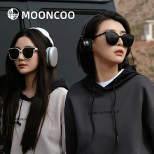 芈蔻时尚女士太阳眼镜防晒曲面尼龙墨镜开车高级感显脸小太阳镜女