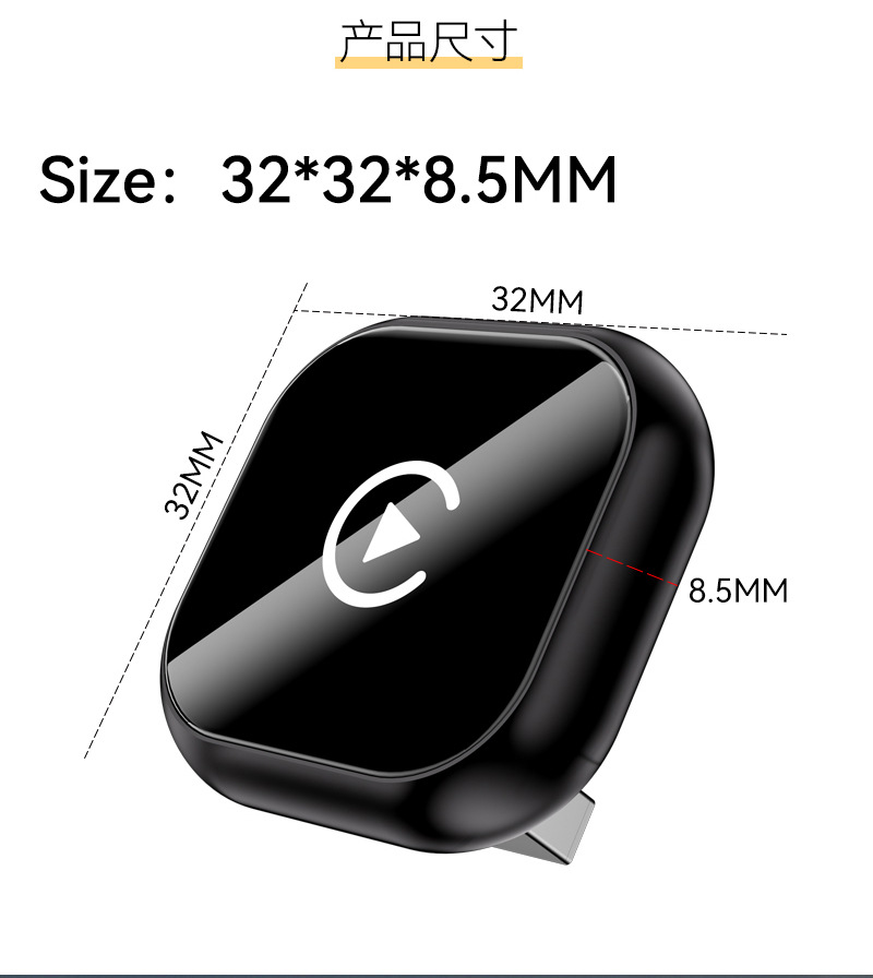 Cross-Border Best-Selling 2-in-1 Wireless Carplay Adapter Smart Car-Machine Connectivity Android Autocarplay Box
