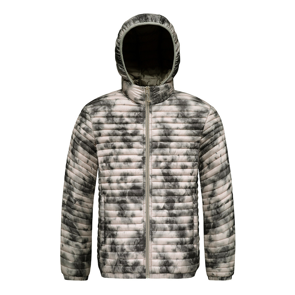 Rib Suit Padded Jacket Men's Removable Cap Thickened Camouflage Padded Jacket Men_voghion.com