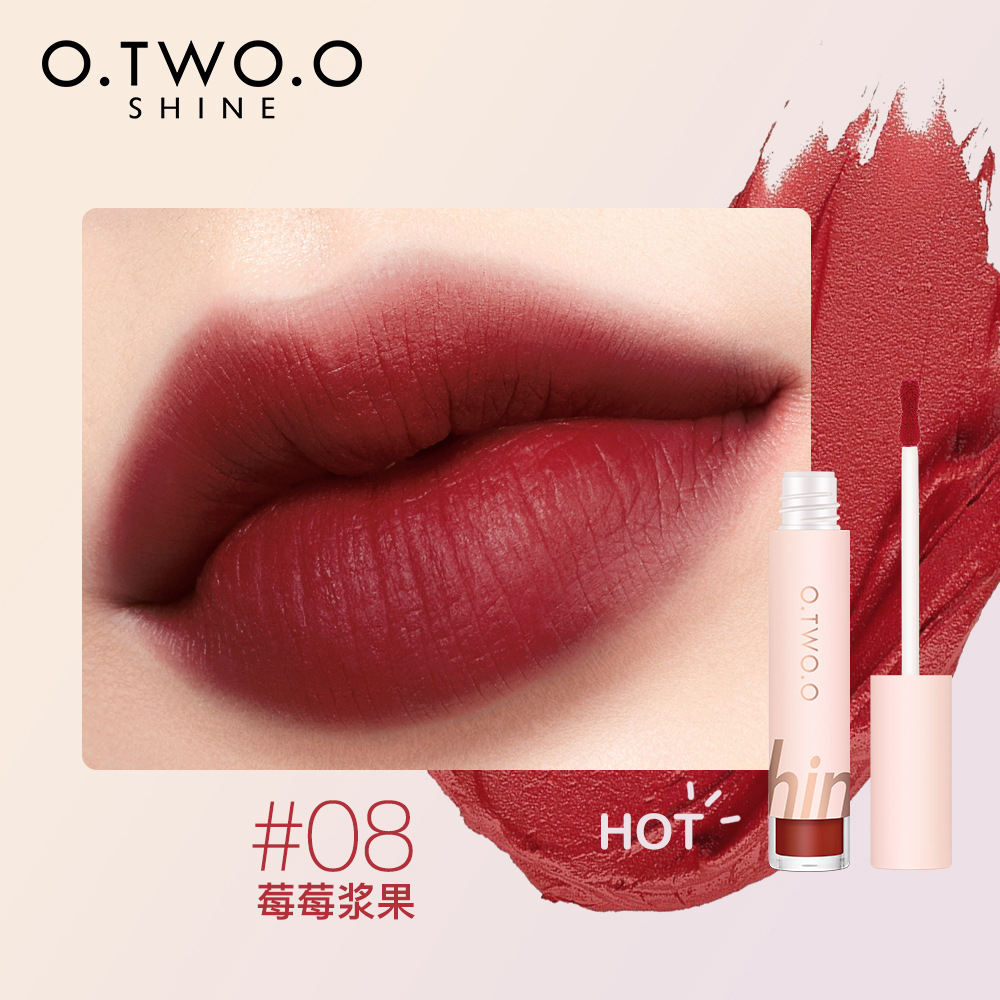 O.TWO. O soft cotton mist first love lip mud powder Blusher eye shadow can be used three times, velvet does not touch the cup and does not fade08#