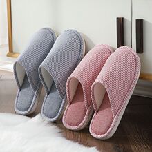 棉拖鞋女秋冬季厚底家居防滑耐磨情侣家用居家室内保暖男士棉布拖