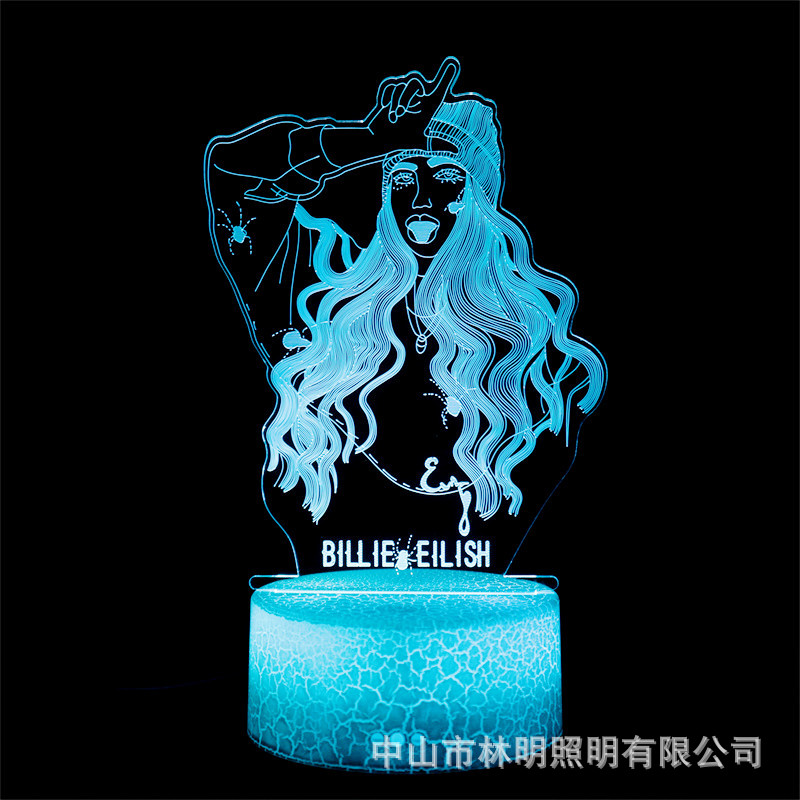 (Cross-border trading), night light, touch LED table lamp, 3D, remote control