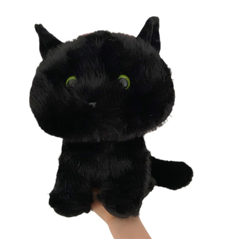 작은 빨간 책 폭발 검은 석탄 공 고양이 귀여운 고양이 봉제 장난감 인형 장식품 소녀 선물 어린이 생일