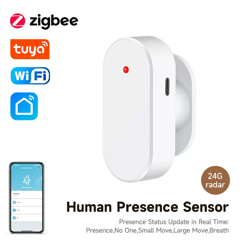tuya涂鸦wifi人体24G存在zigbee款手机推送报警场景联动智能报警