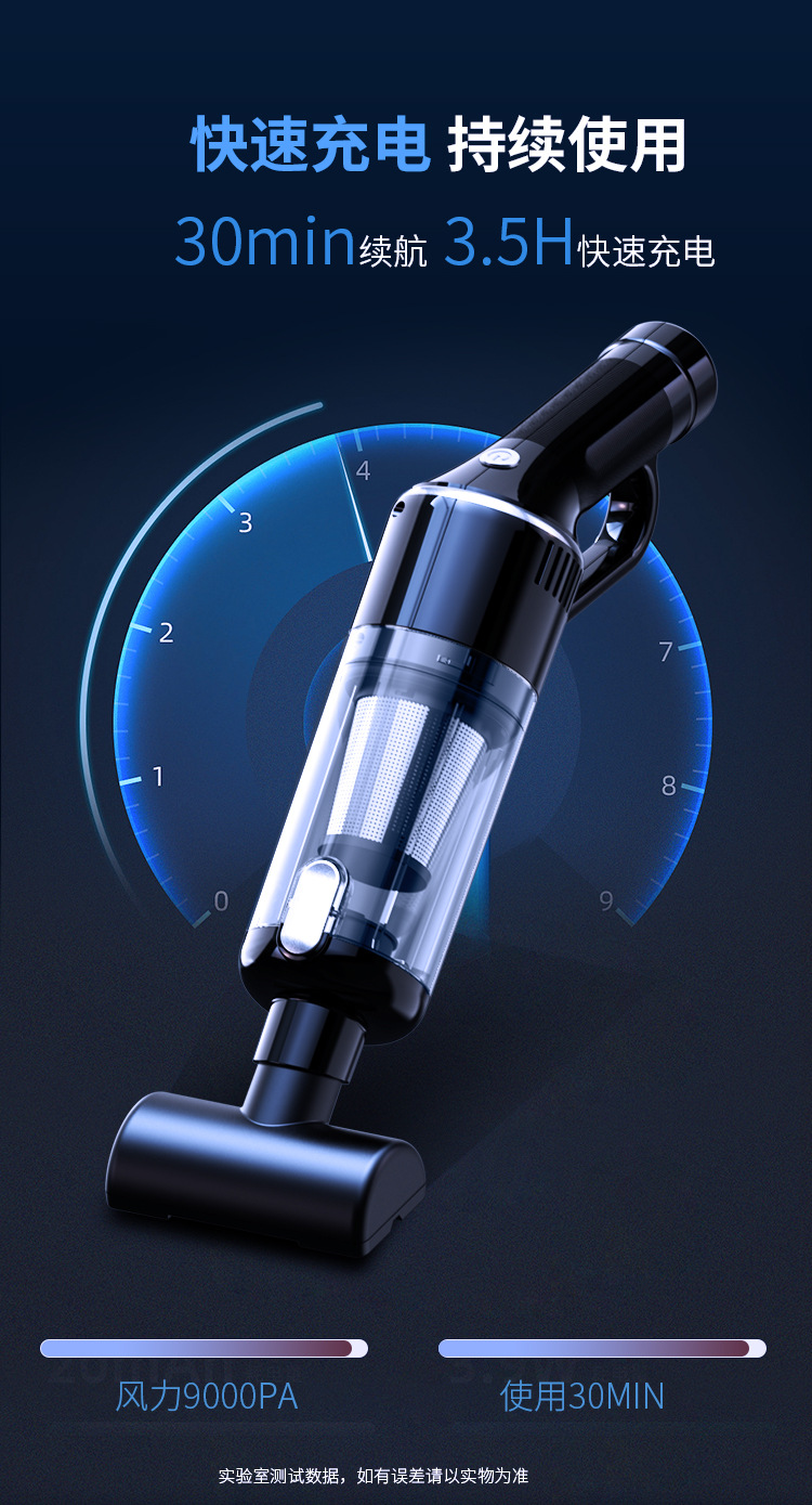 New Wireless Vacuum Cleaner for Car High-Power Powerful Car Home Charging Handheld Portable Pet Hair Extractor