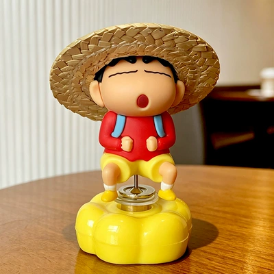 Car ornaments Crayon Shin-Chan Car Desktop - no-specifications-rotating-backpack-shin-chan-straw-hat