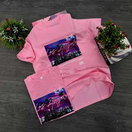 跨境东南亚站重磅纯棉潮牌短袖T恤女2025夏季批发热销爆款