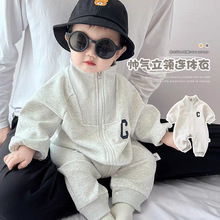 婴儿连体衣超萌宝宝秋装衣服韩版春秋款婴幼儿卫衣爬服拉链外出服