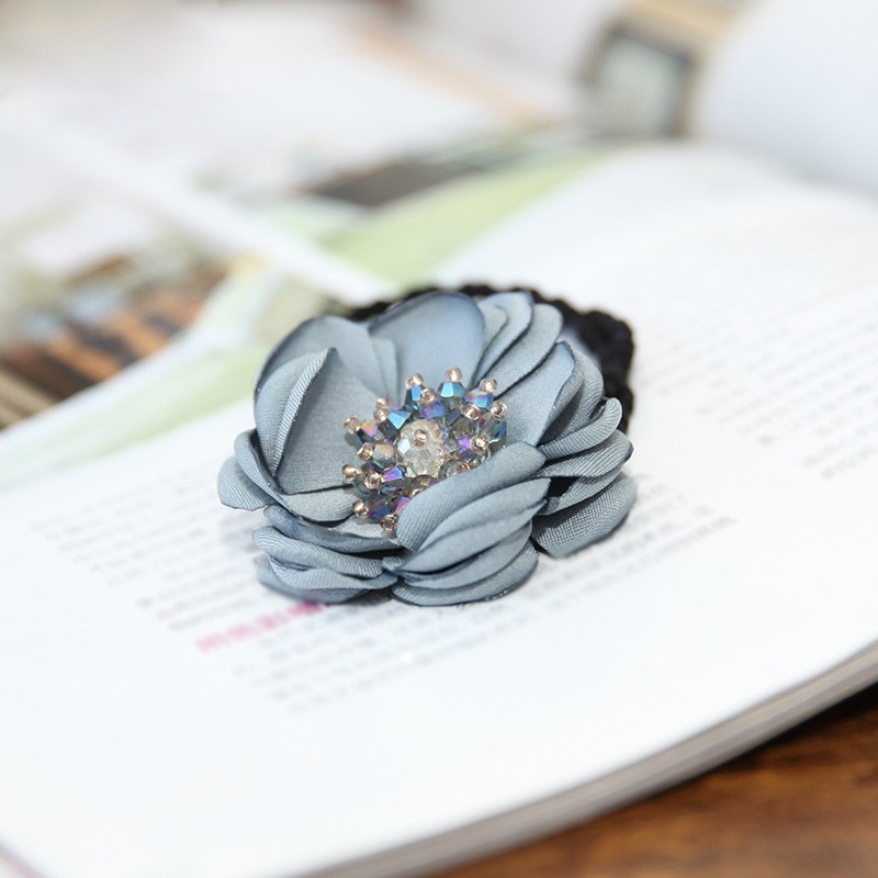 Lu bordado brocas de cabello paquete de material DIY brocas de cabello rotas hechas a mano brocas de boca de pato niñas lindas brocas de cabello retro bordadas creativas