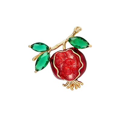 New stylish and simple enamel copper brooch with diamond garnet, anti-slip, elegant and fresh, suitable for suits and shirts (Yaxa sancaqları) - g170-h