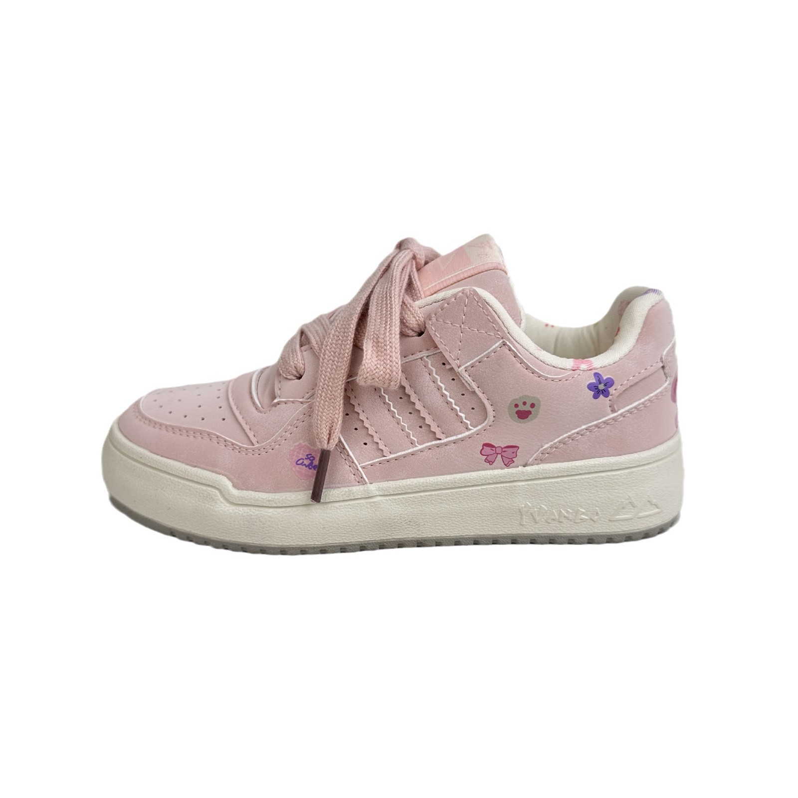 Estilo de campus zapatillas de deporte casuales para mujer 2025 primavera zapatos chic de todo fósforo zapatos blancos de suela gruesa zapatos de graffiti para estudiantes retro image 6