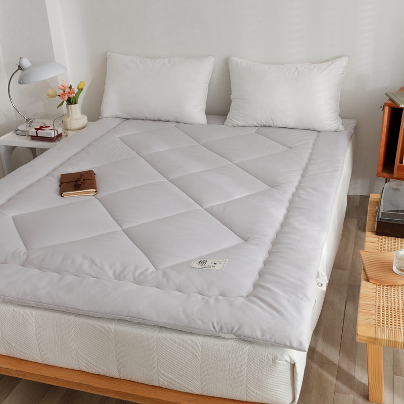 R9DC软糯素色床垫新疆棉花填充床褥榻榻米软垫1.5m1.8学生宿舍床