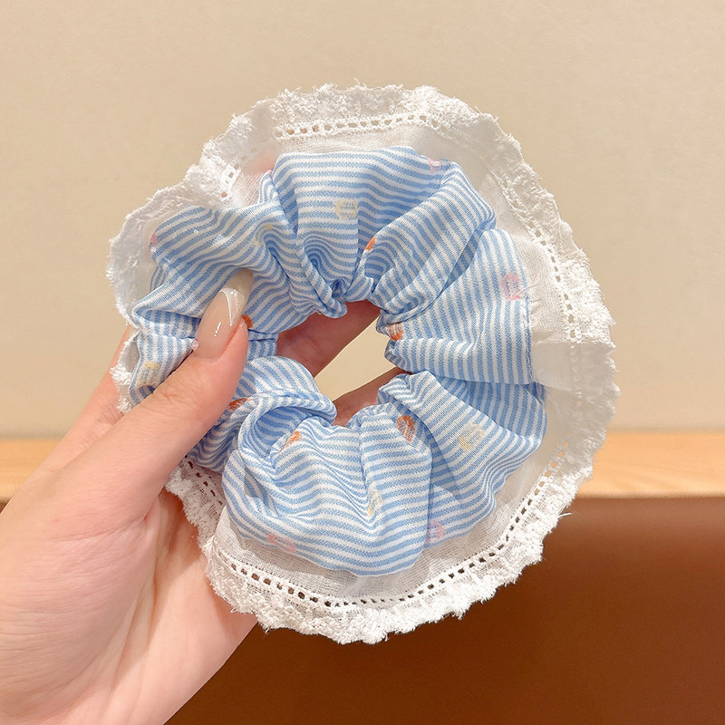 51# polka dot stripes-blue-12.5cm