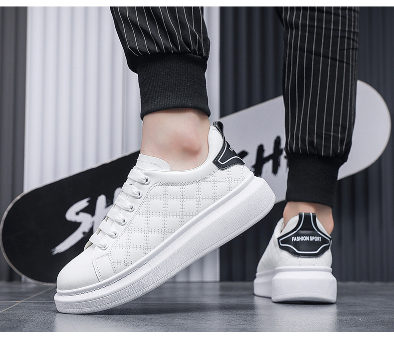 2023 été nouveaux hommes Mc Queen baskets étudiant respirant plate-forme booster chaussures pour hommes polyvalent à la mode blanc chaussures_voghion.com