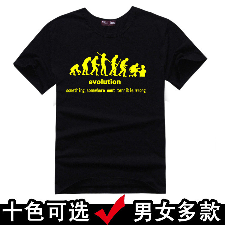 Wholesale Big Bang T-shirt short tee Evolution Evolution men and women couple wear short sleeve t